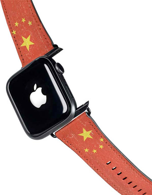 Chinese Flag Distressed Apple Watch Band 38-40mm